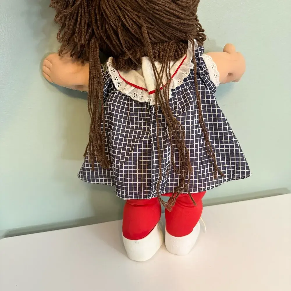 Vintage Cabbage Patch Kids Doll 16" Tall Brown Eyes Long Hair by Coleco 1985 - Picture 8 of 14